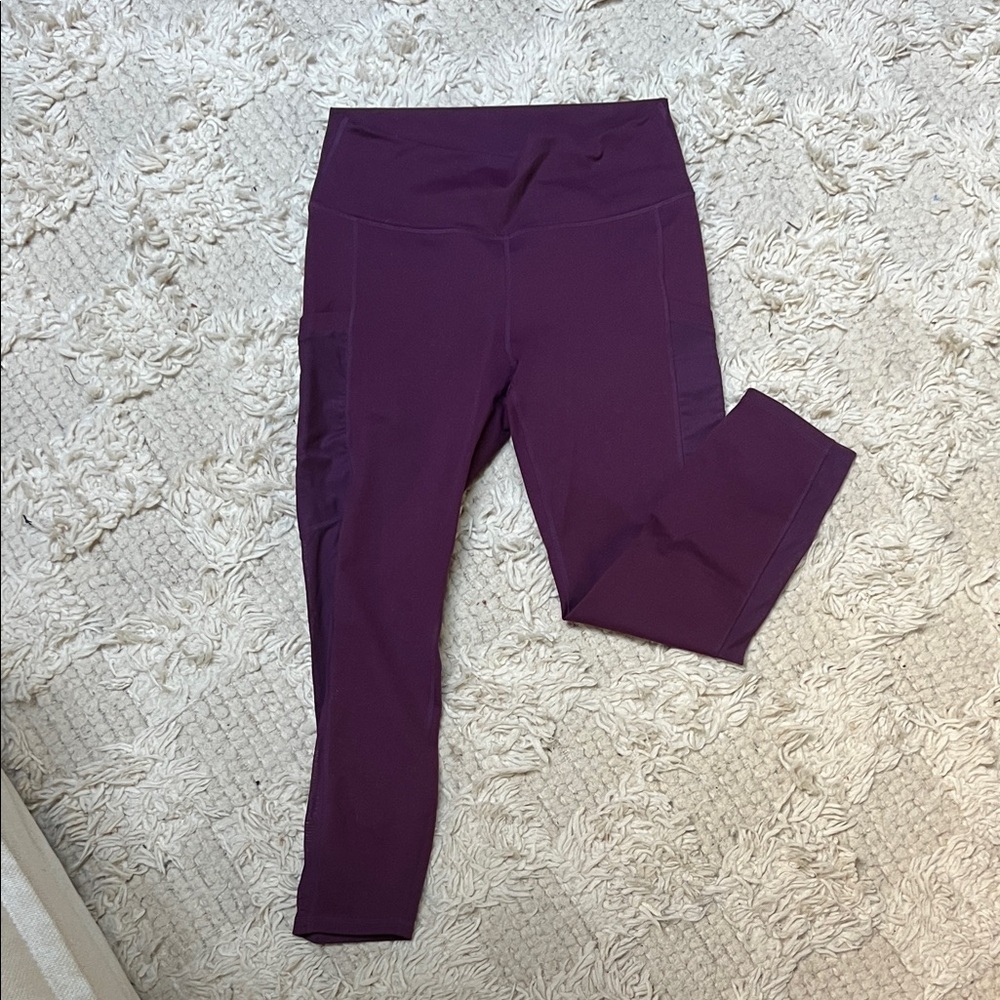 Fabletics Sheer Plum High-Waist Leggings